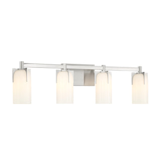 Caldwell 4-Light Bathroom Vanity Light in Satin Nickel
