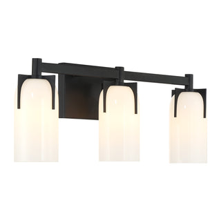 Caldwell 3-Light Bathroom Vanity Light in Matte Black