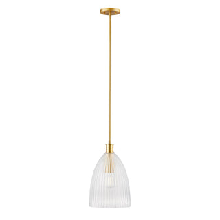 1-Light Pendant in Natural Brass
