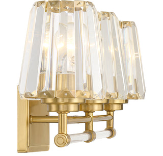 Garnet 3-Light Bathroom Vanity Light in Warm Brass