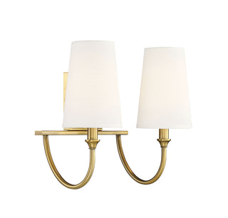 Cameron 2-Light Bathroom Vanity Light in Warm Brass
