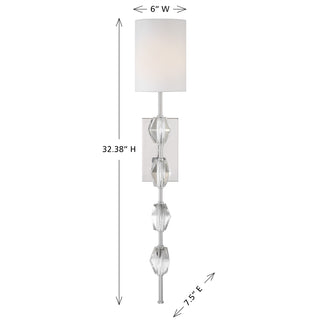 Sebring 1-Light Wall Sconce in Polished Nickel