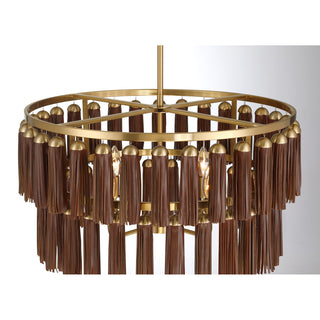 Aquitane 4-Light Pendant in Warm Brass