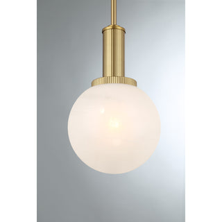 1-Light Pendant in Natural Brass