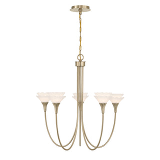 Florena 5-Light Chandelier in Noble Brass by Breegan Jane