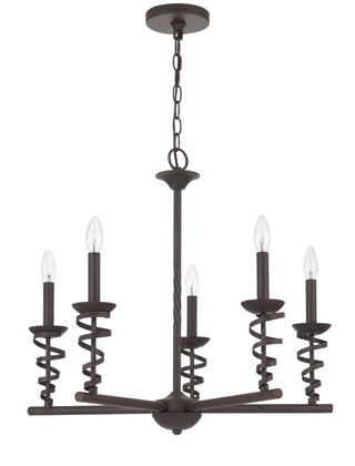 60W X 5 Forbach Metal Chandelier (Edison Bulbs Are Included)