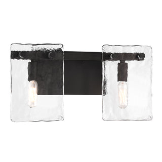 Genry 2-Light Bathroom Vanity Light in Matte Black