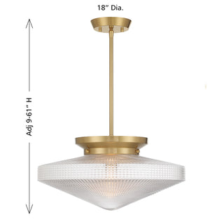 Norwich 1-Light Convertible in Warm Brass