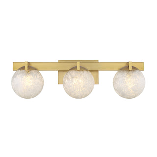 Darien 3-Light Bathroom Vanity Light in Warm Brass