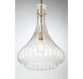 Bristo 1-Light Pendant in Warm Brass