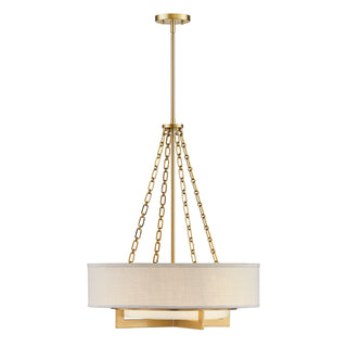 Brentwood 4-Light Pendant in Warm Brass