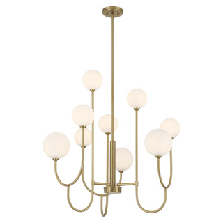Chester 9-Light Chandelier in Noble Brass