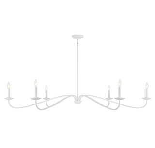 6-Light Chandelier in Bisque White