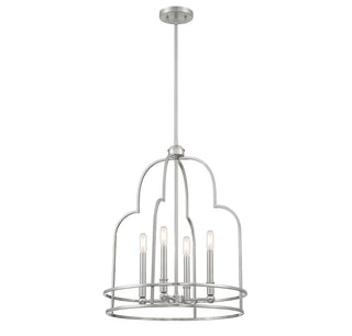 Diplomat 4-Light Pendant in Satin Nickel