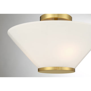 Blair 3-Light Convertible Semi-Flush or Pendant in Warm Brass