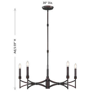 Gardner 5-Light Chandelier in Champagne Mist
