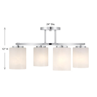 Herron 4-Light Ceiling Light in Chrome