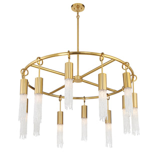 Chelsea 12-Light Chandelier in Warm Brass