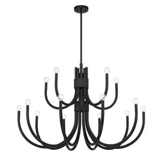 Sorrento 15-Light Chandelier in Matte Black