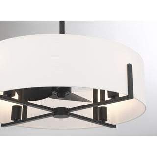 Mansell 4-Light Fan D'Lier in Matte Black