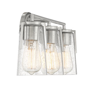 Sacremento 3-Light Bathroom Vanity Light in Satin Nickel