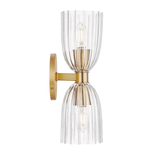 2-Light Wall Sconce in Natural Brass