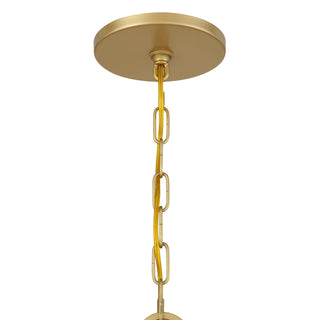 Once 8-Light Chandelier in Spun Gold by Breegan Jane