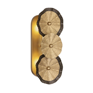 Lincoln 2-Light Wall Sconce in Distressed Gold and Bronze by Breegan Jane