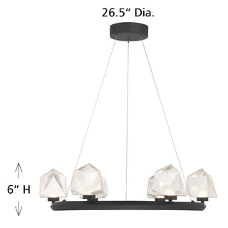 Castello 6-Light Chandelier in Matte Black