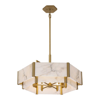 Orleans 6-Light Pendant in Distressed Gold