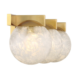 Darien 3-Light Bathroom Vanity Light in Warm Brass