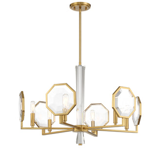 Leighton 6-Light Chandelier in Warm Brass