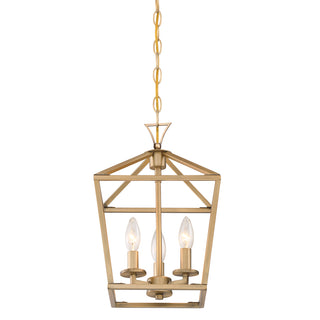 Townsend 3-Light Pendant in Warm Brass