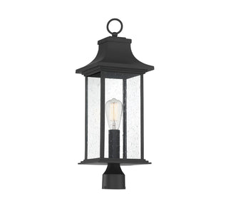 Hancock 1-Light Outdoor Post Lantern in Matte Black