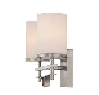 Colton 2-Light Bathroom Vanity Light in Satin Nickel