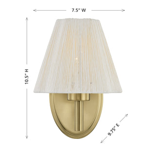 Rosa 1-Light Wall Sconce in Noble Brass by Breegan Jane