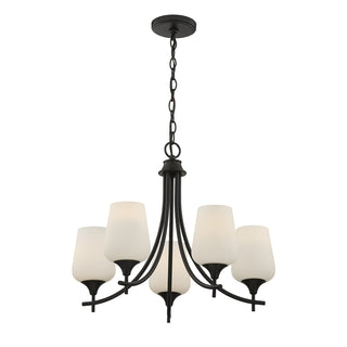 Octave 5-Light Chandelier in Matte Black