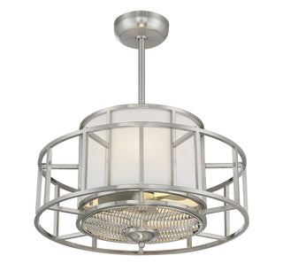 Oslo 4-Light Fan D'Lier in Satin Nickel