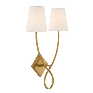 Barclay 2-Light Wall Sconce in Warm Brass