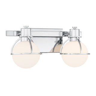Pierce 2-Light Bathroom Vanity Light in Chrome