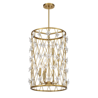 Bailey 6-Light Pendant in Warm Brass