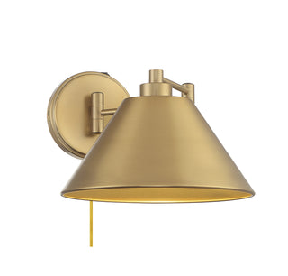 1-Light Wall Sconce in Natural Brass