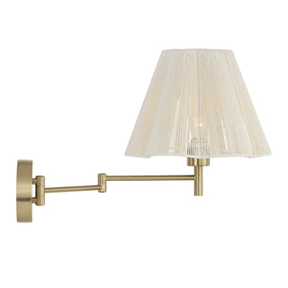 Rosa 1-Light Wall Sconce in Noble Brass by Breegan Jane