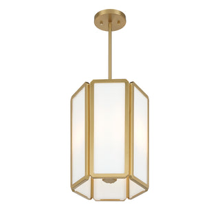Leeds 3-Light Pendant in Warm Brass