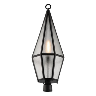 Peninsula 1-Light Outdoor Post Lantern in Matte Black