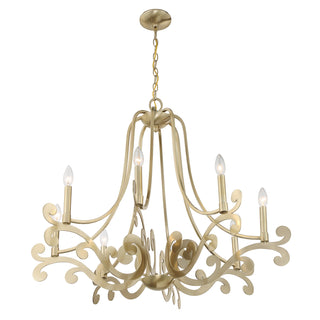 Lombard 8-Light Chandelier in Noble Brass