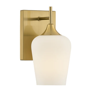 Octave 1-Light Wall Sconce in Warm Brass
