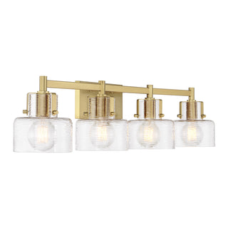 Dover 4-Light Bathroom Vanity Light in Warm Brass
