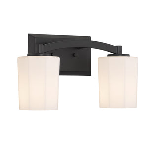Whitney 2-Light Bathroom Vanity Light in Matte Black