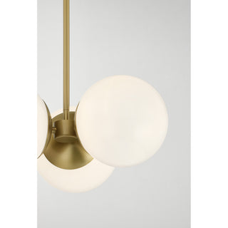 Turin 3-Light Chandelier in Warm Brass by Dann Foley